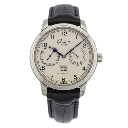 100-14-05-02-01 | Glashutte Original Senator Observer Steel 44 mm watch. Buy Online