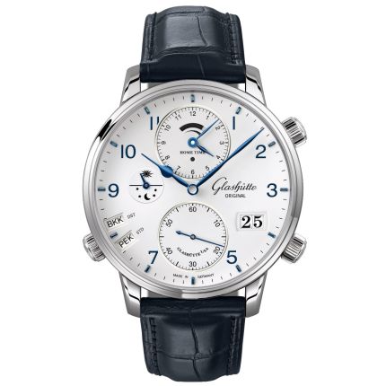 1-89-02-03-02-01 | Glashutte Original Senator Cosmopolite Steel 44 mm watch. Buy Online