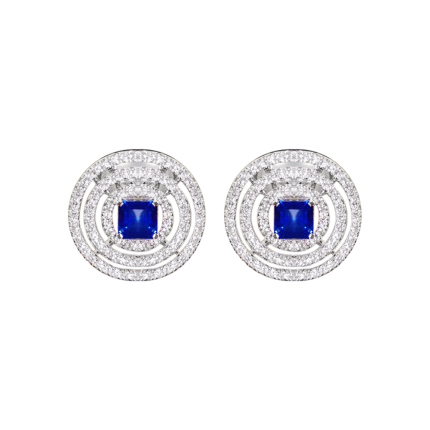 RGE648 |Buy Online Graff Bullseye White Gold Sapphire Diamond Earrings