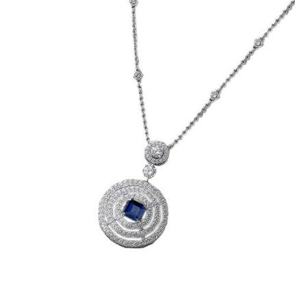 RGP324 | Buy Online Graff Bullseye White Gold Sapphire Diamond Pendant