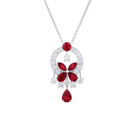 RGP272 | Buy Online Graff Butterfly White Gold Ruby Diamond Pendant