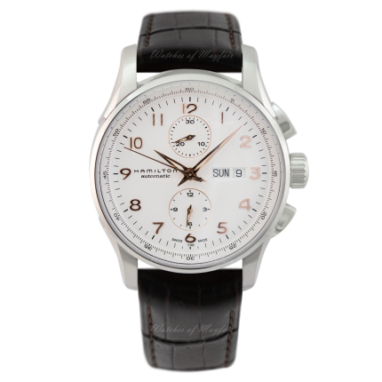 H32766513 | Hamilton Jazzmaster Maestro Auto Chrono 45mm watch. Buy Online