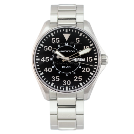 H64611135 | Hamilton Khaki Aviation Day Date Quartz 42mm watch. Buy Online