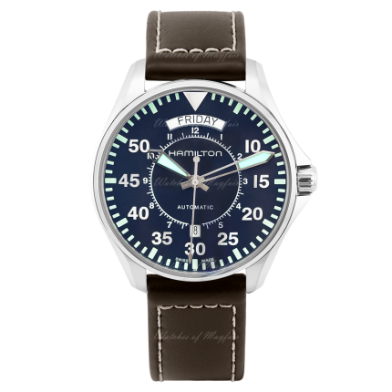 H64615545 | Hamilton Khaki aviation Day Date Automatic 42mm watch. Buy Online