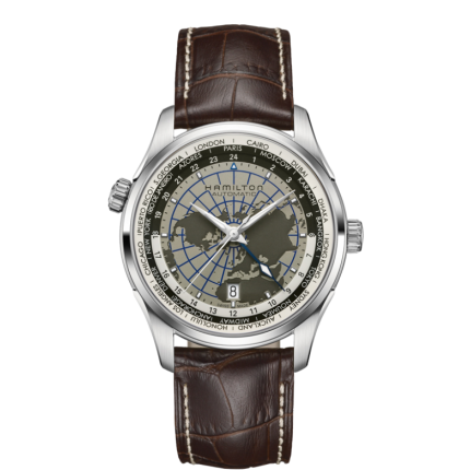 H32605581 | Hamilton Jazzmaster GMT Automatic 42mm watch. Buy Online