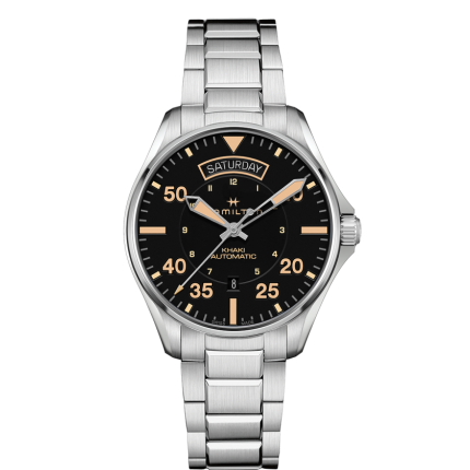 H64645131 | Hamilton Khaki Aviation Day Date Automatic 42mm watch. Buy Online