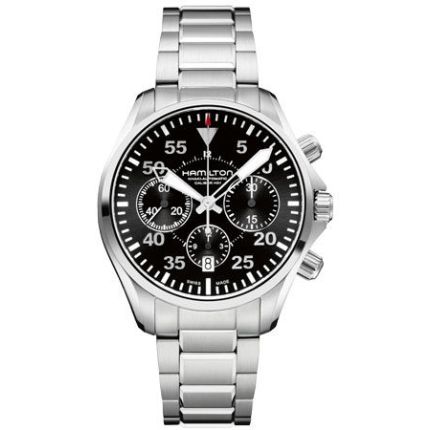 H64666135 | Hamilton Khaki Aviation Pilot Auto Chrono 42mm watch. Buy Online