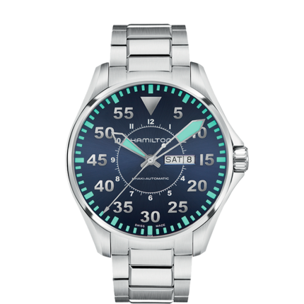 H64715145 | Hamilton Khaki Aviation Day Date Automatic 46mm watch. Buy Online