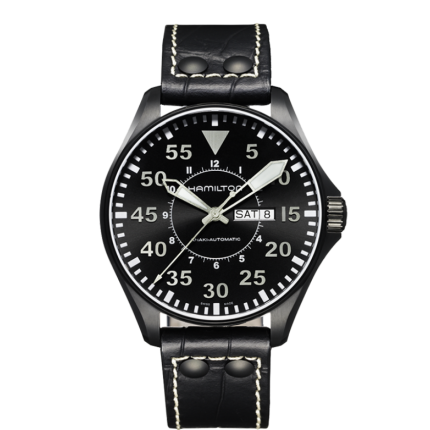 H64785835 | Hamilton Khaki Aviation Day Date Automatic 46mm watch. Buy Online