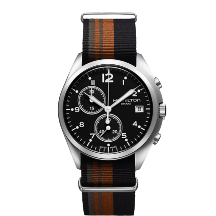 H76552933 | Hamilton Khaki Aviation Pioneer Chrono Quartz 41mm watch. Buy Online