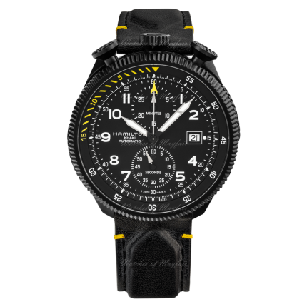 H76786733 | Hamilton Khaki Aviation Takeoff Auto Chrono 46mm watch. Buy Online