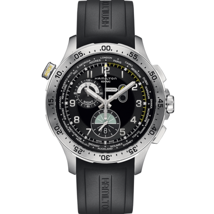 H76714335 | Hamilton Khaki Aviation Worldtimer Chrono Quartz 45mm watch. Buy Online