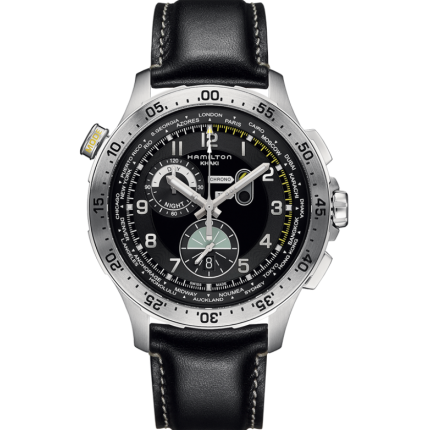 H76714735 | Hamilton Khaki Aviation Worldtimer Chrono Quartz 45mm watch. Buy Online