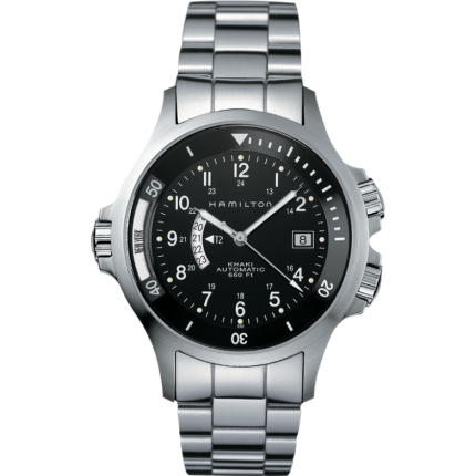 H77615133 | Hamilton Khaki Navy GMT Automatic 42mm watch. Buy Online