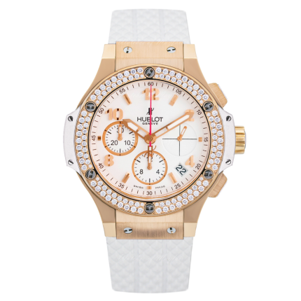 341.PE.230.RW.114 | Hublot Big Bang Gold White Diamonds 41 mm watch. Buy Online