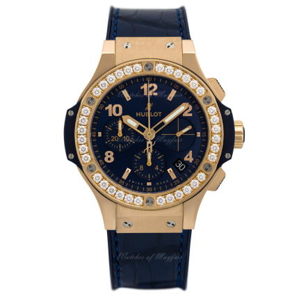 341.PX.7180.LR.1204 | Hublot Big Bang Gold Blue Diamonds 41 mm watch. Buy Online