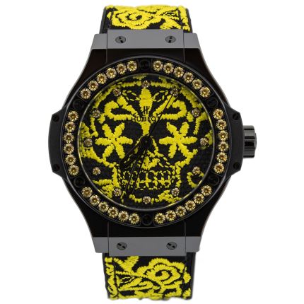 343.CY.6590.NR.1211 | Hublot Big Bang Sugar Skull Fluo Sunflower 41 mm watch. Buy Online