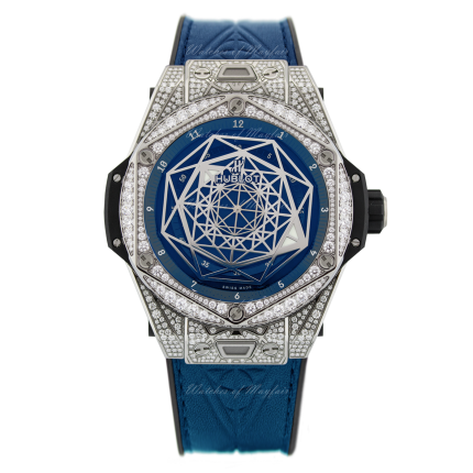 415.NX.7179.VR.1704.MXM18 | Hublot Big Bang Sang Bleu Unico Titanium Blue Pave watch. Buy Online