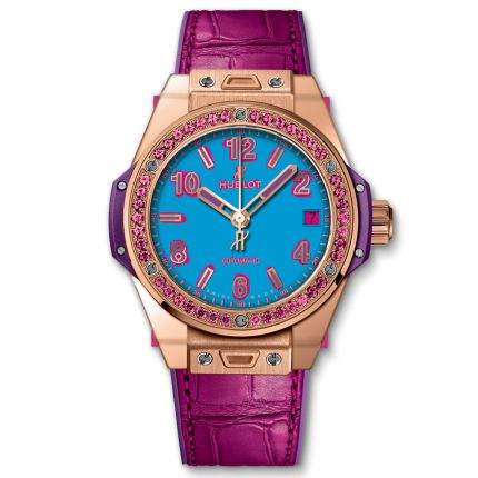 465.OP.5189.LR.1233.POP16 | Hublot Big Bang One Click Pop Art King Gold Rose 39 mm watch. Buy Online