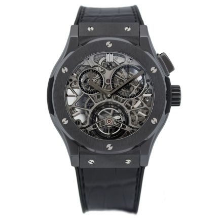 506.CM.0140.LR | Hublot Classic Fusion Tourbillon Skeleton All Black watch. Buy Online