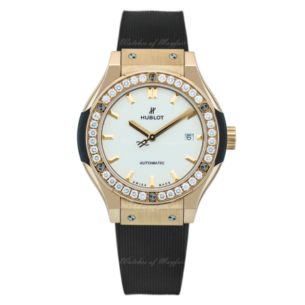 582.OX.2610.RX.1204 | Hublot Classic Fusion King Gold Oplalin Diamonds 33 mm watch. Buy Online