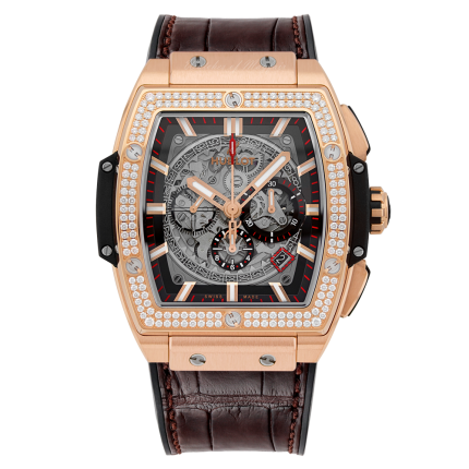 601.OX.0183.LR.1104 | Hublot Spirit Of Big Bang King Gold Diamonds 45 mm watch. Buy Online