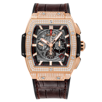 601.OX.0183.LR.1704 | Hublot Spirit Of Big Bang King Gold Pave 45 mm watch. Buy Online