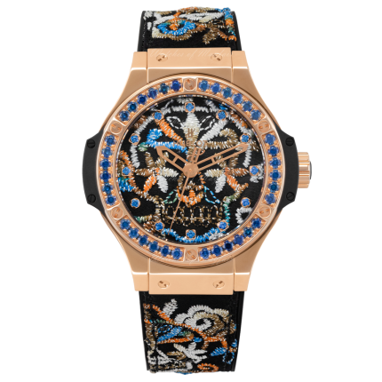 343.PS.6599.NR.1201 | Hublot Big Bang Broderie Sugar Skull Gold 41 mm watch. Buy Online