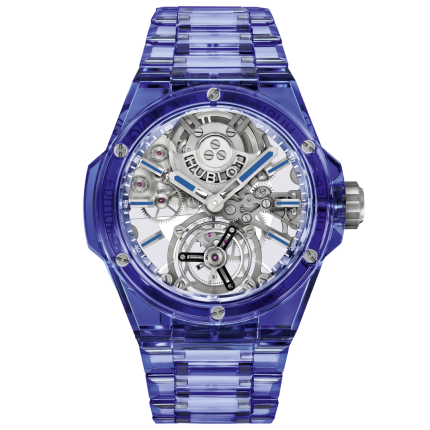 455.JL.0120.JL | Hublot Big Bang Integrated Tourbillon Full Blue Sapphire Limited Edition 43 mm watch. Buy Online