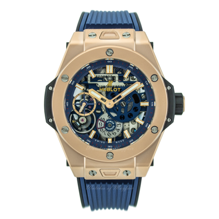 414.OI.5123.RX | Hublot Big Bang Meca-10 King Gold Blue 45 mm watch. Buy Online