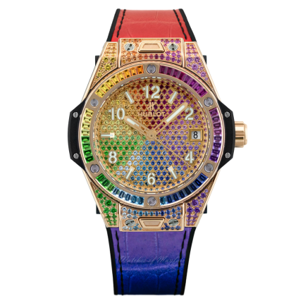 465.OX.9900.LR.0999 | Hublot Big Bang One Click King Gold Rainbow 39 mm watch. Buy Online