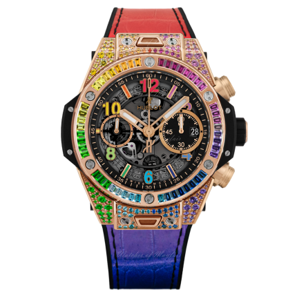 441.OX.1118.LR.0999 | Hublot Big Bang Unico King Gold Rainbow 42 mm watch. Buy Online