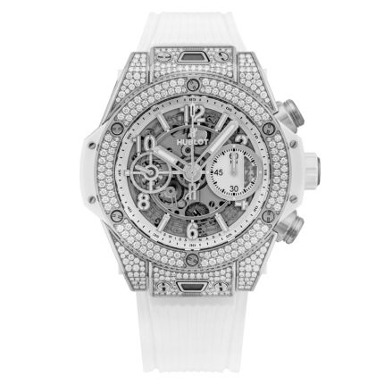 441.NE.2010.RW.1704 | Hublot Big Bang Unico Titanium White Pave 42 mm watch. Buy Online