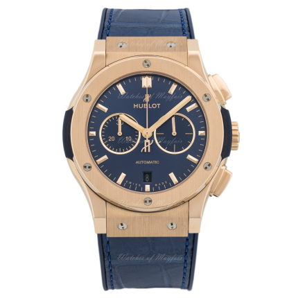 541.OX.7180.LR | Hublot Classic Fusion King Gold Blue 42 mm watch. Buy Online