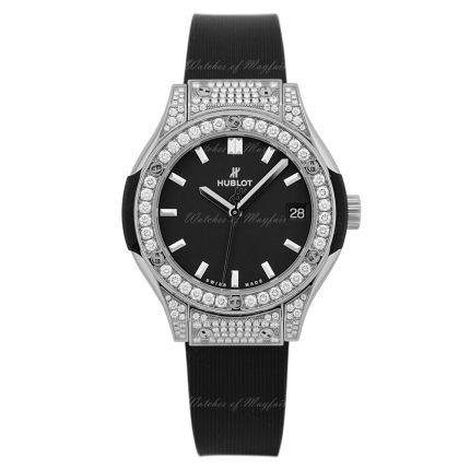 581.NX.1171.RX.1704 | Hublot Classic Fusion Titanium Pave 33 mm watch. Buy Online