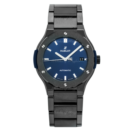 585.CM.7170.CM | Hublot Classic Fusion Ceramic Blue Bracelet 33mm watch. Buy Online