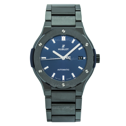 568.CM.7170.CM | Hublot Classic Fusion Ceramic Blue Bracelet 38 mm watch. Buy Online