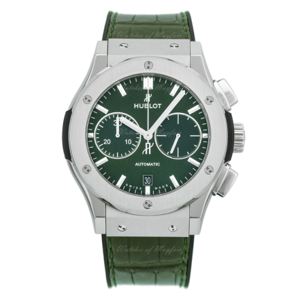 521.NX.8970.LR | Hublot Classic Fusion Chronograph Titanium Green 45 mm watch. Buy Online