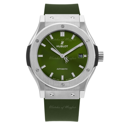 511.NX.8970.RX | Hublot Classic Fusion Titanium Green 45 mm watch. Buy Online