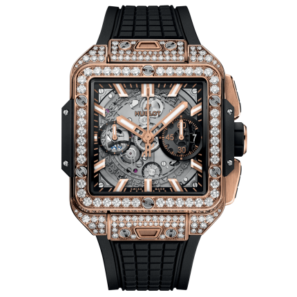 821.OX.0180.RX.1604 | Hublot Square Bang Unico King Gold Pave 42 mm watch. Buy Online