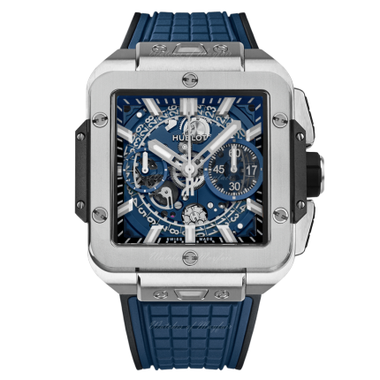 821.NX.5170.RX | Hublot Square Bang Unico Titanium Blue 42 mm watch. Buy Online