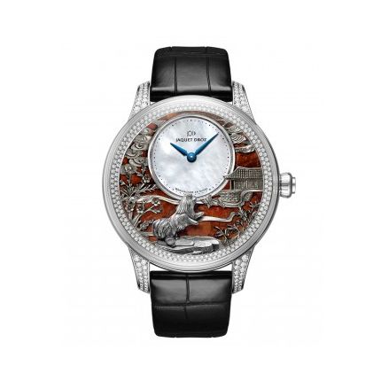 J005024283 | Jaquet-Droz Petite Heure Minute Relief Dog 41 mm watch. Buy Online