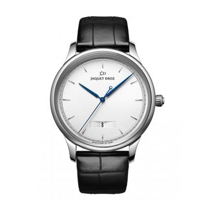 J017530240 | Jaquet-Droz Grande Heute Minute Quantieme Silver43 mm watch. Buy Online