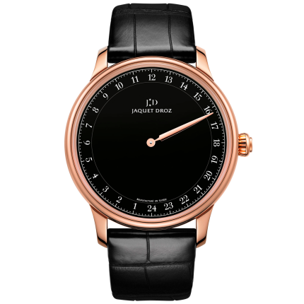 J025033202 | Jaquet Droz Grande Heure Email Noir 43 mm watch. Buy Online