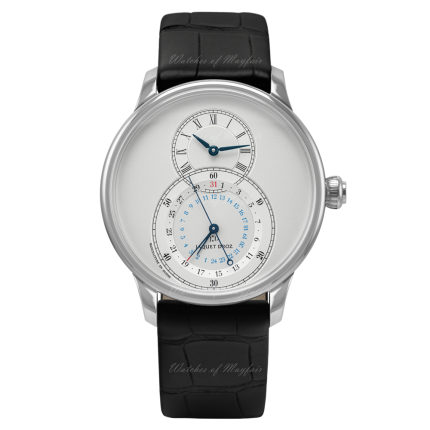 J016030240 | Jaquet-Droz Grande Seconde Dual Time Silver 43 mm watch. Buy Online