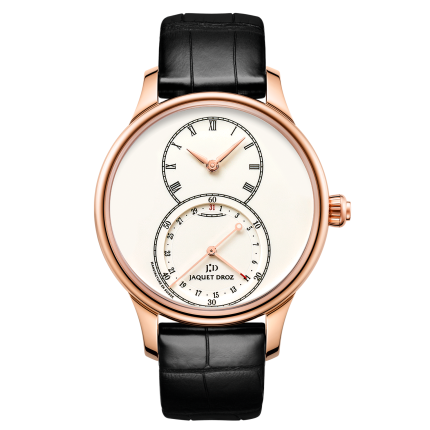 J007013200 | Jaquet Droz Grande Seconde Quantieme Ivory Enamel 39 mm watch. Buy Online