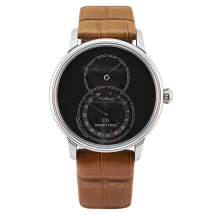 J007030248 | Jaquet-Droz Grande Seconde Quantieme Satin-Brushed Anthracite 43 mm watch. Buy Online