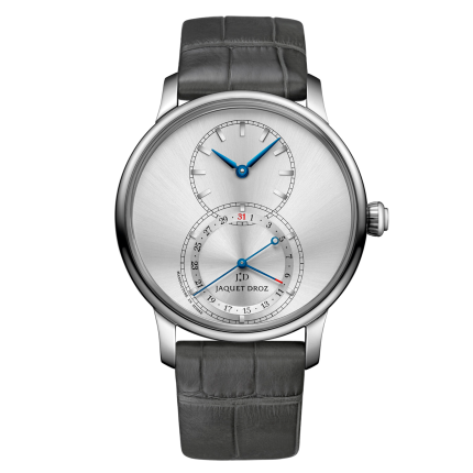 J007010242 | Jaquet Droz Grande Seconde Quantieme Satin-brushed Gray 39 mm watch. Buy Online