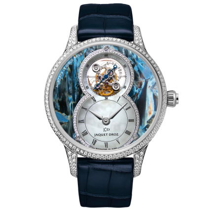 J013014271 | Jaquet Droz Grande Seconde Tourbillon Blue Pietersite 39 mm watch. Buy Online