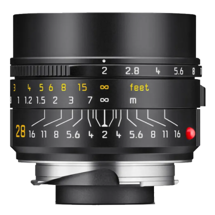 11618 | Leica Summicron-M 28 f/2 ASPH Black Anodized Finish. Buy Online